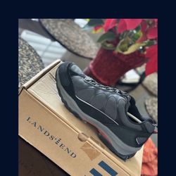 New Landsend sport shoe size 12D  black/grey 
