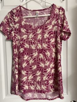 New LuLaRoe Disney Mickey Mouse Pink Short Sleeve Top SMALL