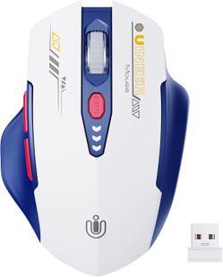 Wireless Mouse, [Upgraded] Visible Battery Display，Rechargeable Laptop Mouse Wireless 2.4G USB, 4 Adjustable DPI Levels,Optical Mouse Wireless for Lap