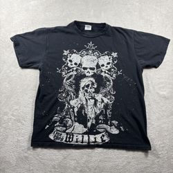 Vintage The Goonies 2006 Women’s L Black Skulls All Over Print Y2K #868