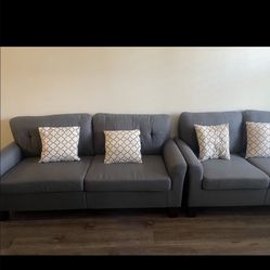 Grey 2 Pc Couch 