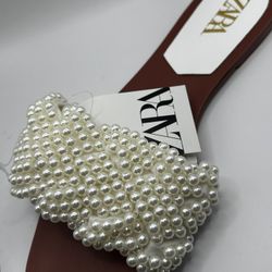 ZARA Pearl Slide Sandals