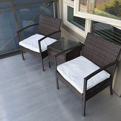 Outdoor chairs and table