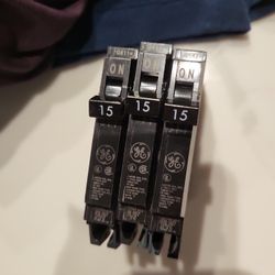 3  15 Amp Breakers