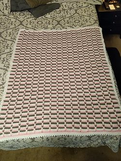Handmade crocheted baby blanket