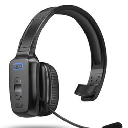 Bluetooth Headset, 60hrs Noise Canceling V5.2 Over Head Headphones, Single Ear Wireless Headset with Mic