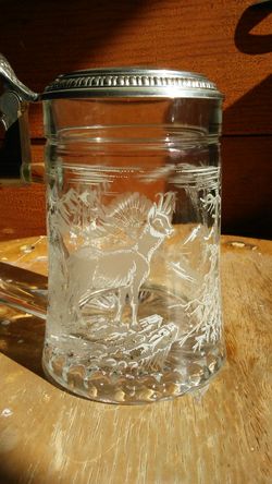 German glass stein