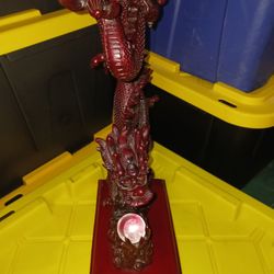 Red Dragon Resin Staute 