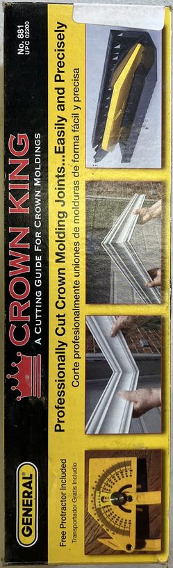 General Tools Crown King Cutting Jig #881 With Protractor, Yellow