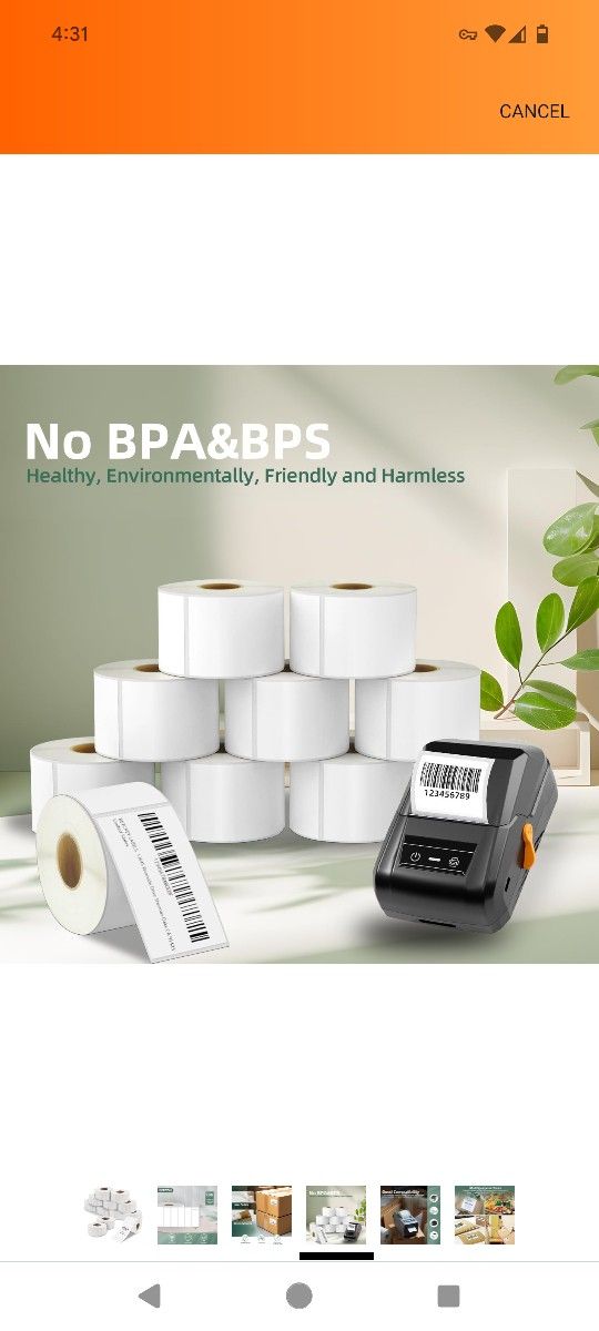 2" x 1" Direct Thermal Labels for Shipping Barcodes, Thermal Labels Printers