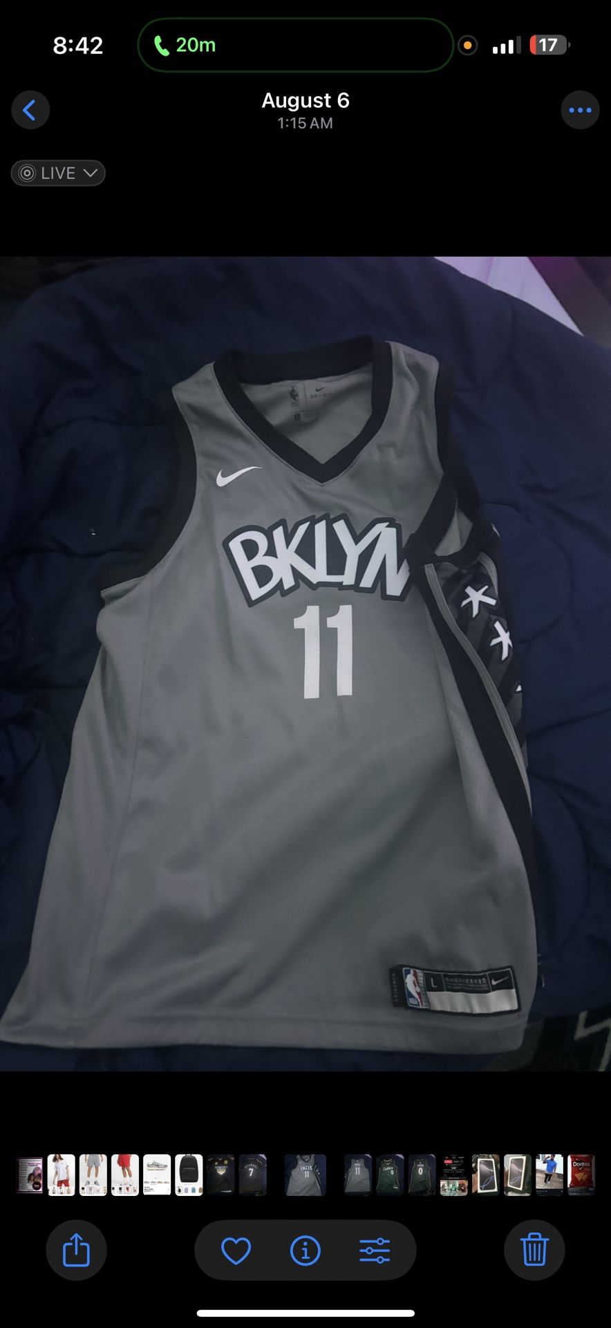 Kyrie Irving Jersey, Nets Gray 
