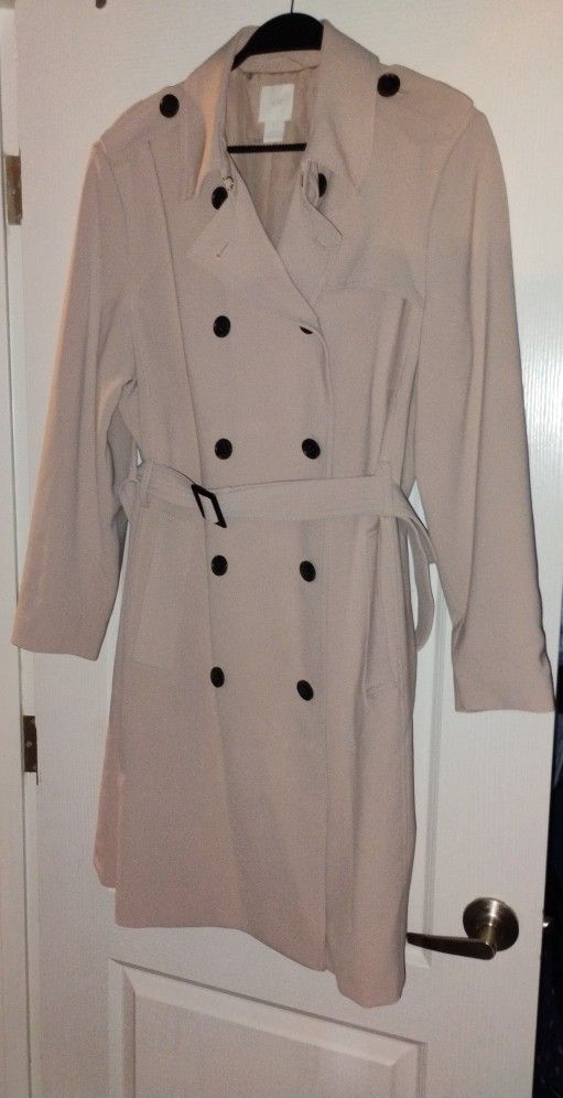 H&M Dusty Rose Raincoat Size XL
