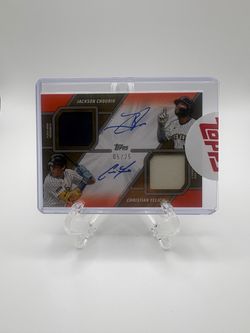 2026 Topps - Jackson Chourio, Christian Yelich Orange Dual Relic Auto /25