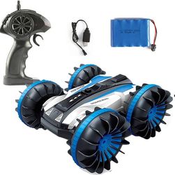 RC 4WD Waterproof Racing car Remote Desert Car Off Road Crawler only Rock Toys Truck Degree Rotating 2.4Ghz Racer Rechargeable for Boys Gift(Blue)
