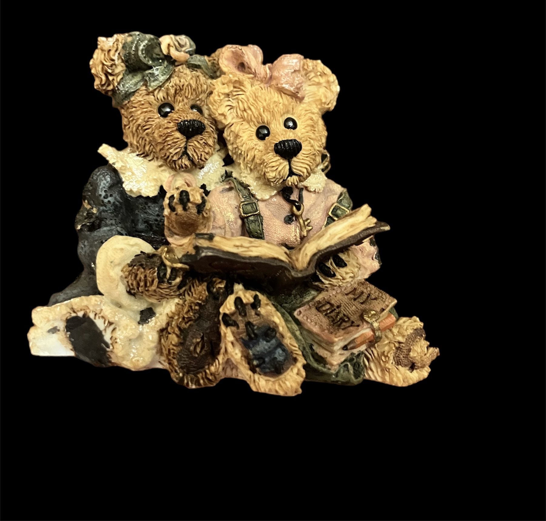 Boyds Bears Figurine Bailey & Becky The Diary Vintage 1997 The Boyds Collection China Boyds Bears Friends Two Bears Figurine Resin