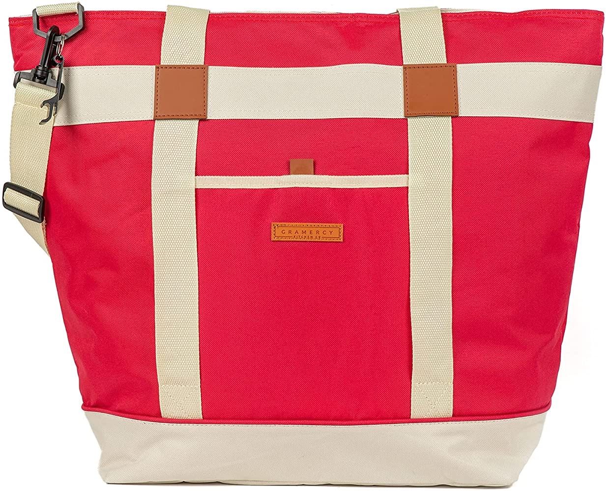  Brand: Gramercy Kitchen Company  14 Insulated Cooler Bag Insulated Grocery Beach Thermal Tote Bag