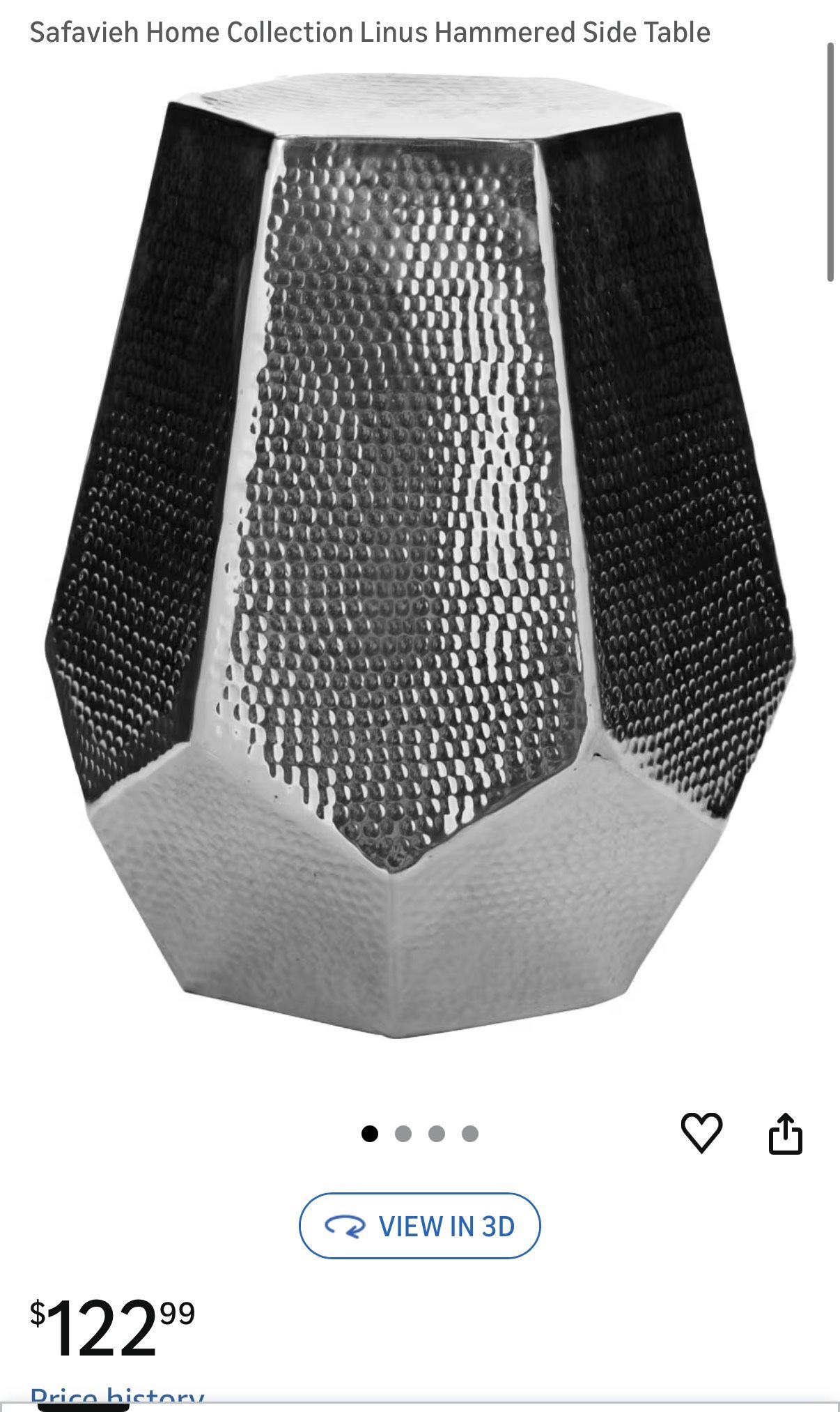 Safavieh Linus Hammered Side Table