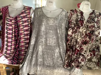 Very Pretty Size 3 X-Large.  Excellent Condition They Are Nice.     $ 10.00 Each Blouse