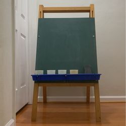 Childcraft Double Adjustable Height, Folding  Solid Wooden Chalkboard/Drawing Easel 