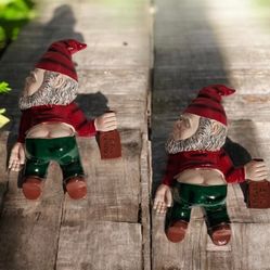 2) Drunk Gnome Lawn Ornaments