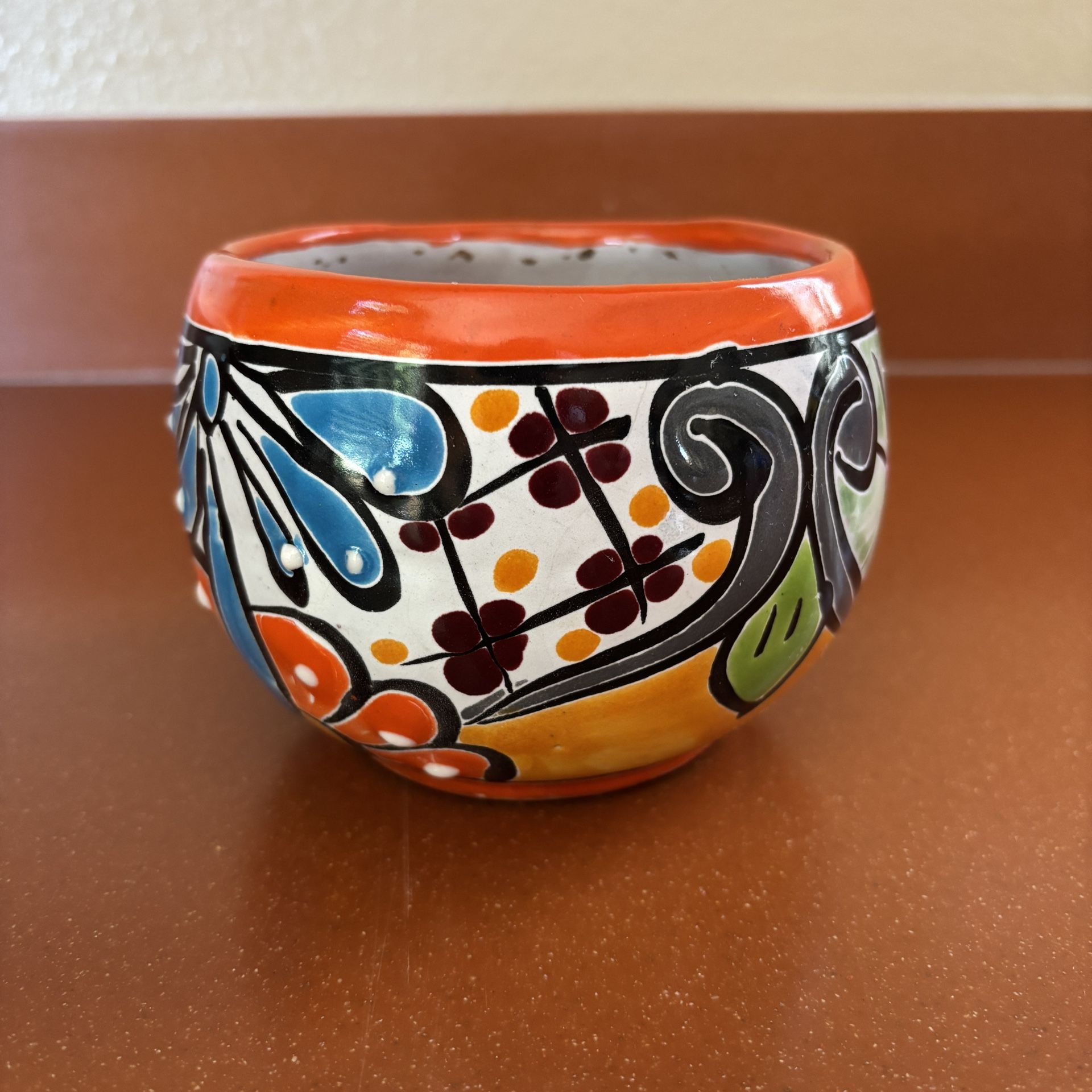 Mexican Talavera Plant Pot-4“ X 3.5“