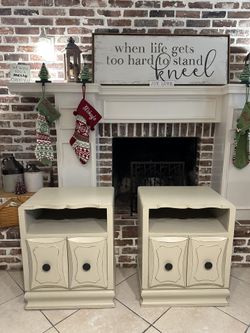 Beautiful Refinished Vintage Nightstands / Side Tables