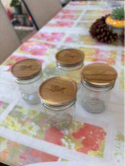 New Ball Mason Gift Jars With Wooden Tops - $8