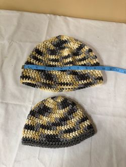 Handmade Crochet Beanies Set of Two