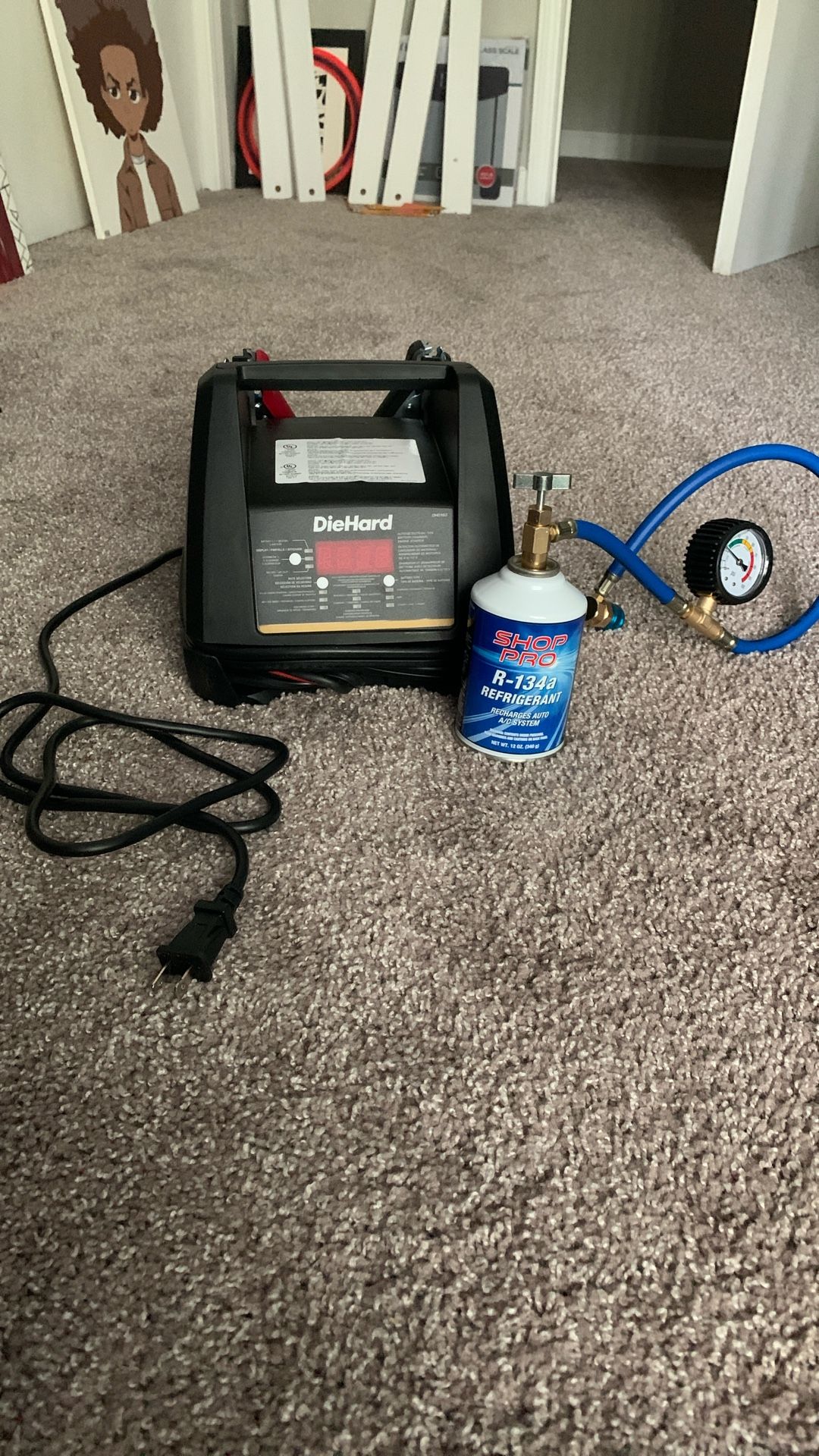 DieHard Battery Charger/Engine Starter & A/C Recharge Refrigerant (Freon - R-134a)