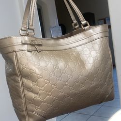 GUCCI LEATHER TOTE BAG