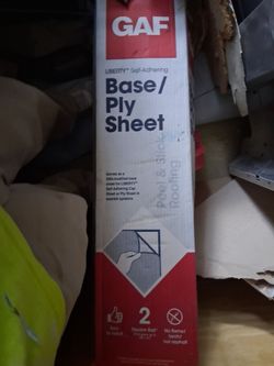 Gaf peel and stick base/ply sheets