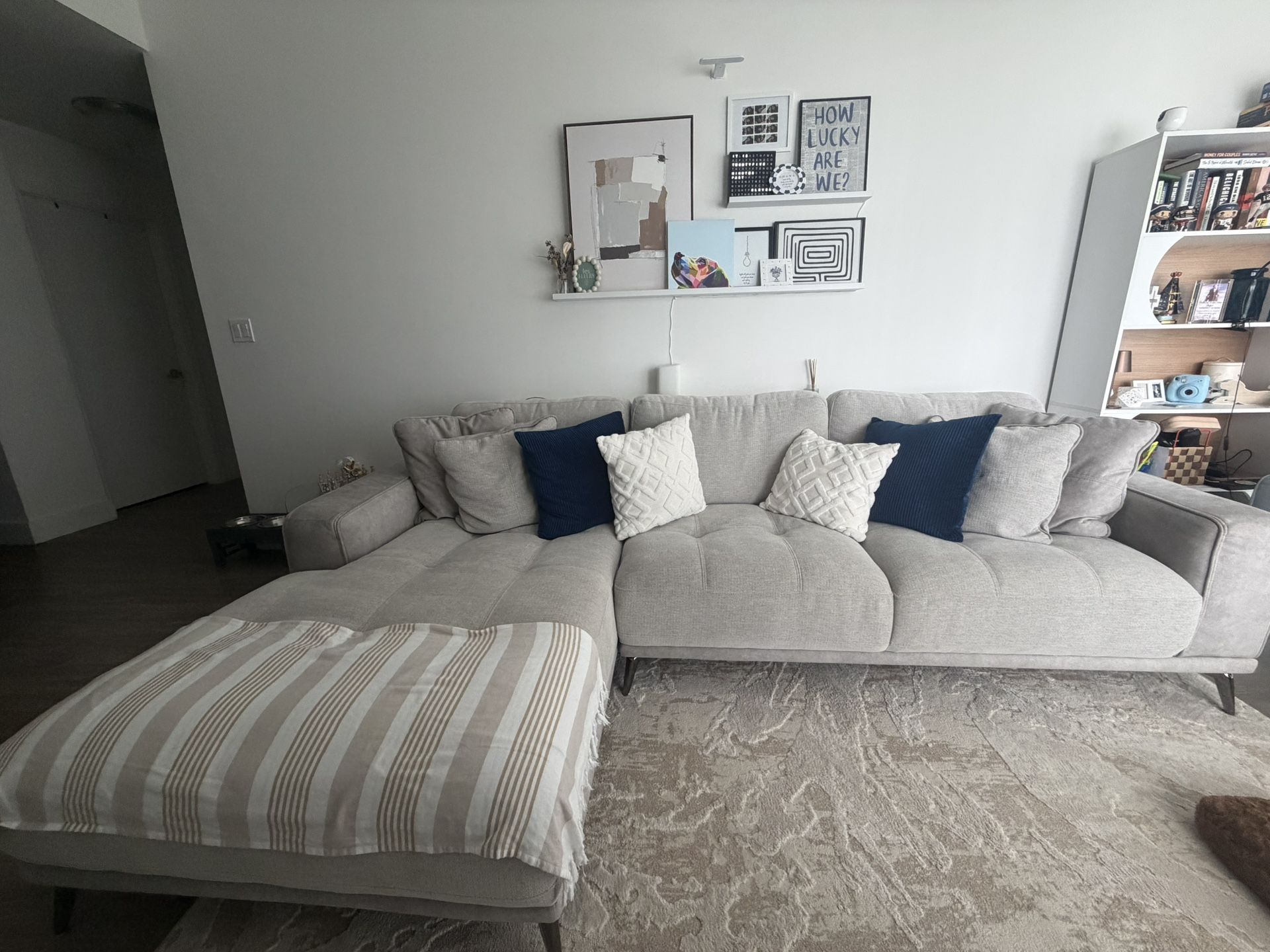 Valencia Light Gray 2 Pc Sectional