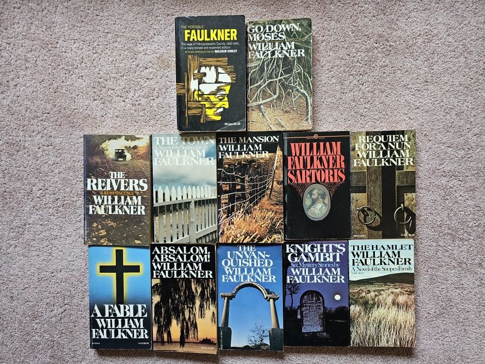 12 William Faulkner paperbacks