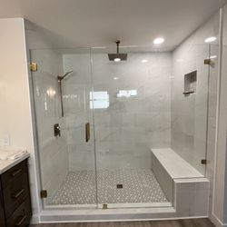 Swing door style shower enclosure complete w/ install