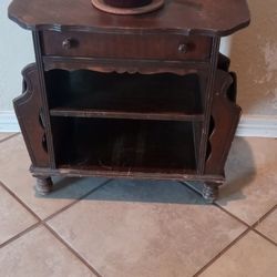Antique Wood Magazine Table