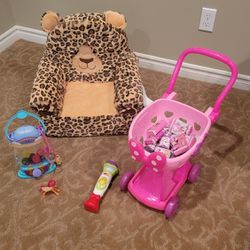 Minnie Mouse Shopping Cart, Kids Cheetah Chair, My Little Pony Toy