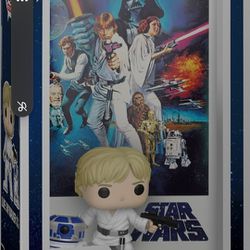 Funko Pop! Movie Poster: Star Wars: A New Hope - Luke Skywalker with R2-D2