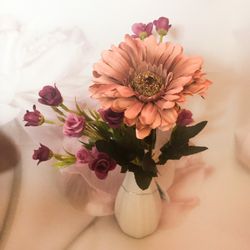 Flower bouquet ceramic vase set fake flower roses daisy home decor