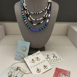 Collection Of Nautical Themed Jewelry 