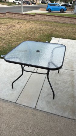 Glass Patio Table