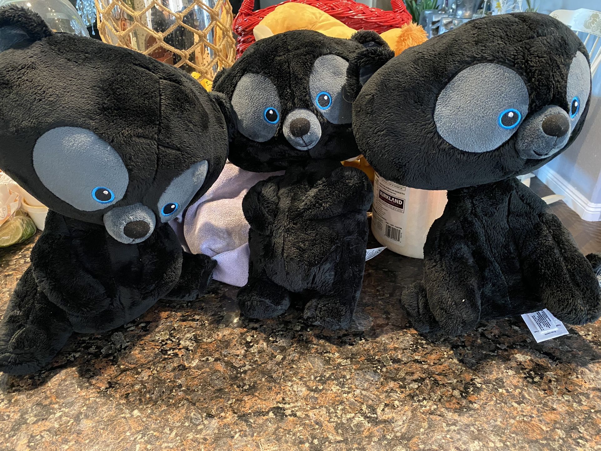 DISNEY BRAVE MERIDA TRIPLET BLACK BEAR BROTHERS PLUSH HARRIS HUBERT HAMISH