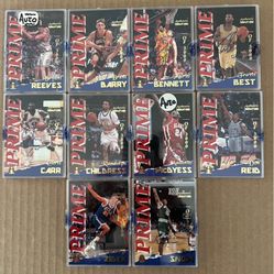 “ROOKIES” CERTIFIED “PRIME” 1995 AUTOGRAPHS: (10-Cards).  NBA ROOKIES. NM/M!!!😎