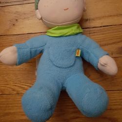 Haba Baby Boy Doll Plush 9" Brown Eyes Freckles Sleeper Tooth Fairy Pocket