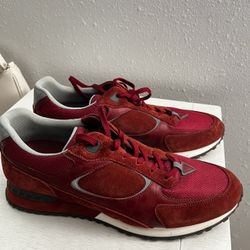 Louis Vuitton Red Suede Sneakers