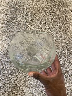 Lenox Cascade Globe Vase Optical Swirl Pattern Clear Color 7” H x 8” at Widest