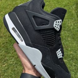 Retro Jordan 4s “Black Canvas”