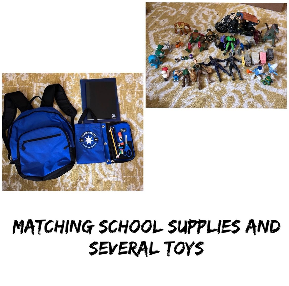 Boys School Supplies & toy bundle