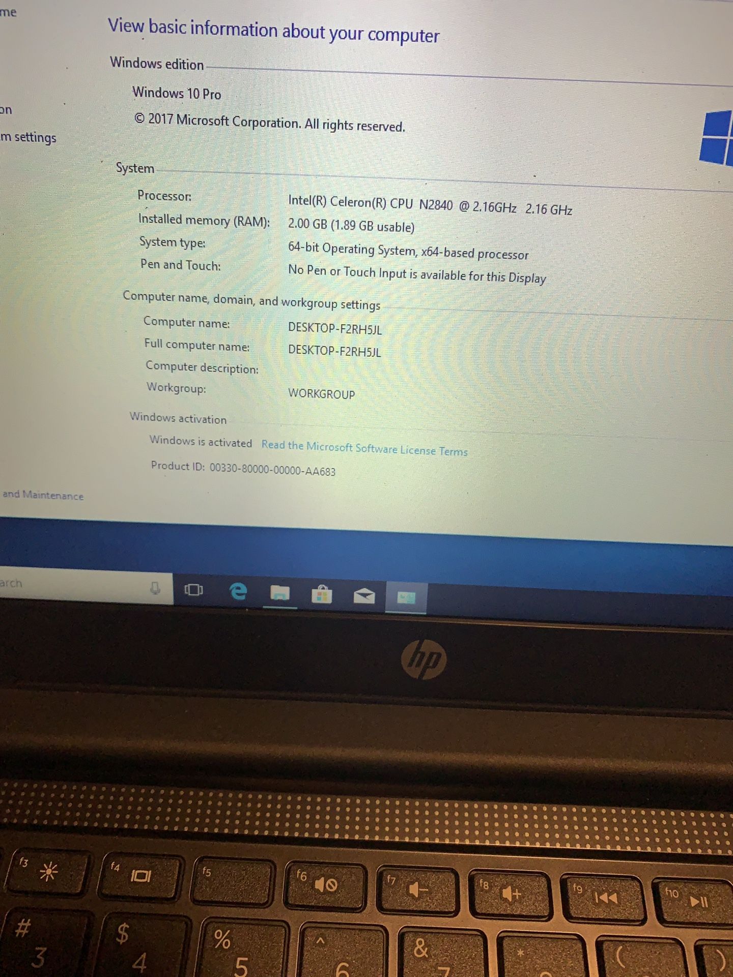 HP Stream Pro 11 11.6” LED Notebook