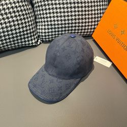 Louis Vuitton Classic Monogram Jacquard Baseball Cap Blue
