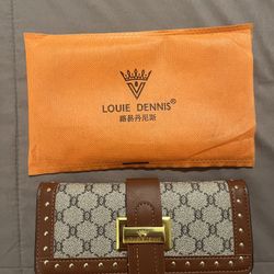 Trendy Classic Long Clutch Wallet, Colorblock Rivets Decor Trifold Coin Purse For Women New